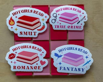 Hot Girls Read Waterproof Sticker Pack of 4