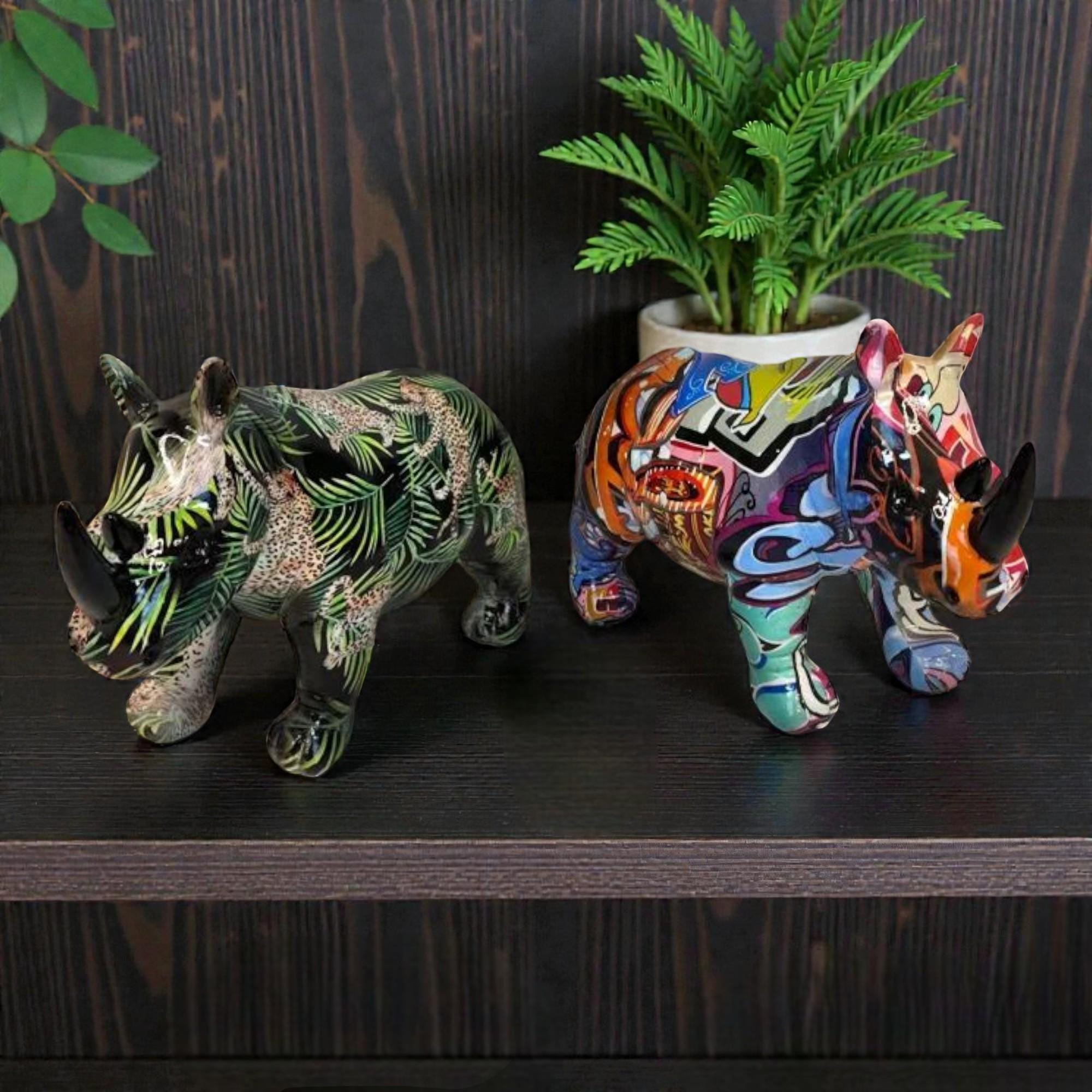 Rhinocéros - Statues, figurines et animaux exotiques résine