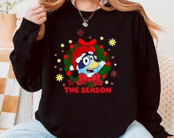 Sudadera con lazo y corona de pingüino / Cuello redondo navideño The Season