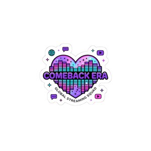 Comeback Era Heart Sticker | K-pop comeback, streaming party stan