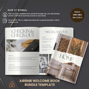 Airbnb Welcome Book Template, VRBO Welcome Book, Airbnb Guest Book, Vacation Rental Welcome Book, Airbnb Templates, VRBO, Canva Welcome Book