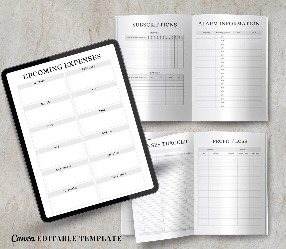 Rental Property Planner, Real Estate Organizer, Landlord Journal ...