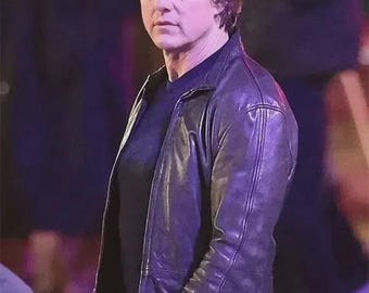 Mission Impossible 8 Leather Jacket: Handmade Black Biker Style