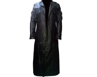 Gabardina de cuero de Punisher Frank Castle: disfraz de cosplay hecho a mano