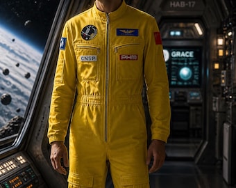 Raynan Gosling Project Hail Mary Gelber Overall, Sci-Fi Astronauten Kostüm, Cosplay Overall