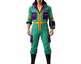 Fallout Nuka-Cola inspiriert Quantum Overall Kostüm - Canvas Cosplay Outfit | Unisex Post-Apocalyptischer Anzug