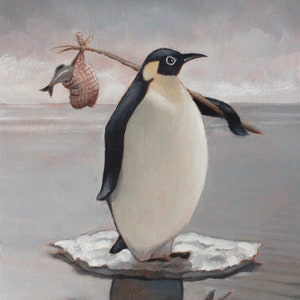 Voyage-High Quality Fine Art Print - Gift for Penguin Lover- Travel and Adventure