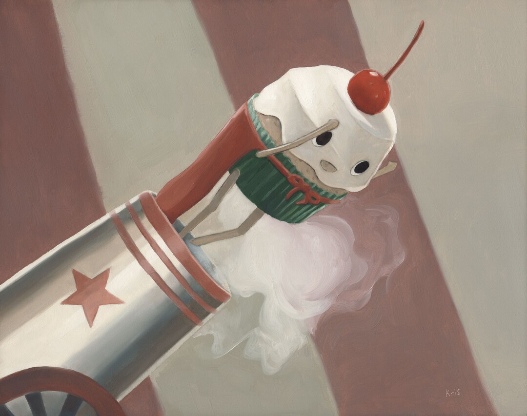 Cherry Bomb - Original Framed Oil Painting - Etsy