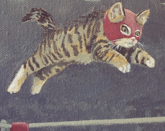 Luchador Kitty print- 2 sizes available