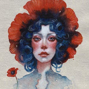 Poppy - High Quality Fine Art Print- Gift for Gardeners - Poppy Flower Goddess -Gift for Flower Lovers