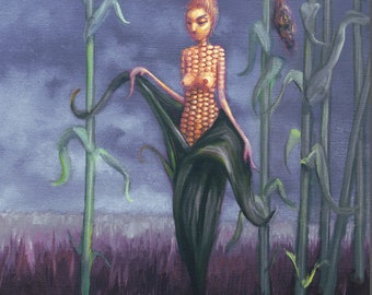 Raw Corn-Print of an Original Oil Painting