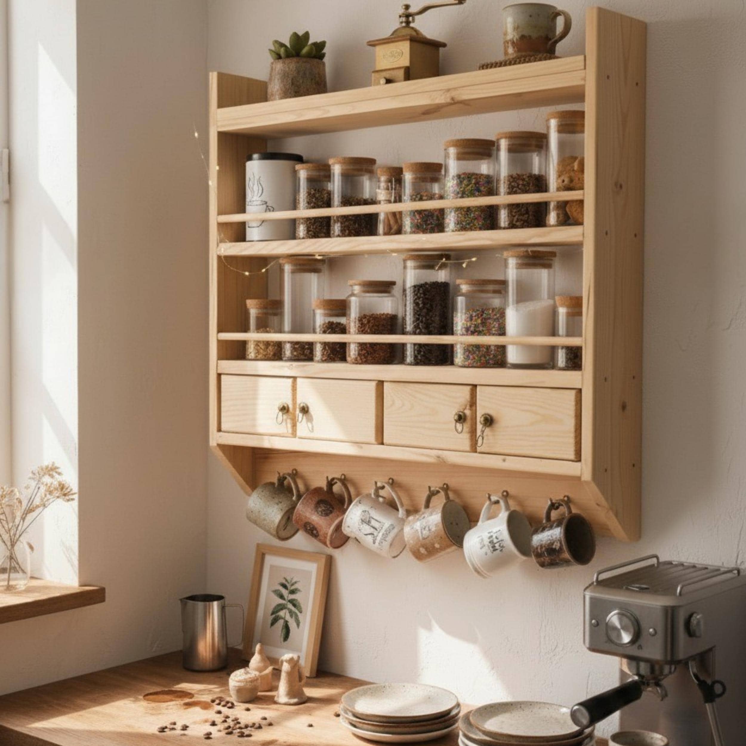 Tea cup display wall cabinet - Etsy 日本