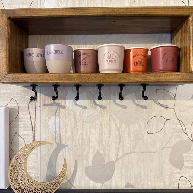 コーヒー・ティー・マグ収納 - 壁掛け式コーヒー・ティーカップ