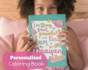 Personalized Kids Coloring Book for Girls, Custom Coloring Book for Kids, Empowering Custom Gift for Girls, Children's Coloring Book