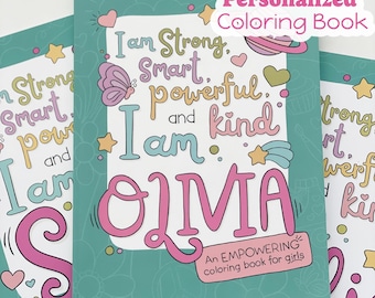 Personalized Kids Coloring Book for Girls, Custom Coloring Book for Kids, Empowering Custom Gift for Girls, Children's Coloring Book