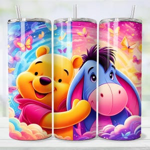 Winnie The Pooh 20oz Skinny Tumbler Wrap PNG, Pooh Bear Tumbler PNG, Winnie The Pooh Png, Sublimation Instant File Digital, Download PNG