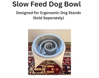 Slow Feed Dog Dish Designed for grep3d Ergonomic Raised Stand (Sold Separately) - grep3d