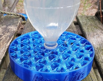 Bee Water and Syrup Dispenser: Drowning Prevention, PETG Construction, Uses 2 Liter Bottles