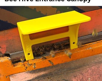 2x Bee Hive Entrance Cover / Canopy - Protects Entrance from Sun, Rain, Snow - Reduces Stress - Provides Visual ID for returning bees -