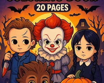 Halloween coloring book for kids: 20 Printable Pages (Digital Download)
