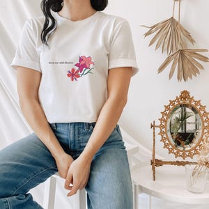 Floral Graphic Tee: Boho Cottagecore Style, Nature Lover Gift