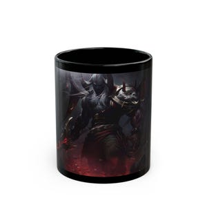 Aatrox Mug, League of Legends Coffee Cup, Gaming Gift, Black Ceramic Tea Mug, Video Game Merchandise, League of Legends Fan Gift