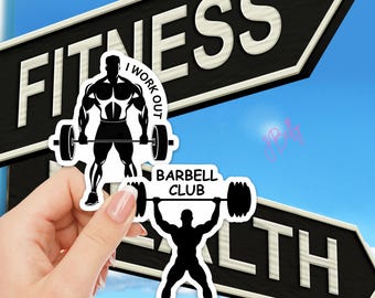 I WORK OUT Sticker | Weightlifting Fitness Gym Vinyl Decal | Funny Gym Motivation Sticker