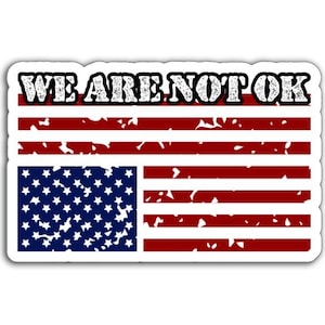 We Are Not OK Magnet, Decal, or Sticker Pack: Political Protest Art