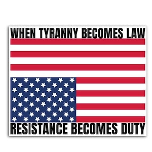 Resistance Quote Sticker Pack, Magnet, or Vinyl Decal: Upside Down Flag Political
