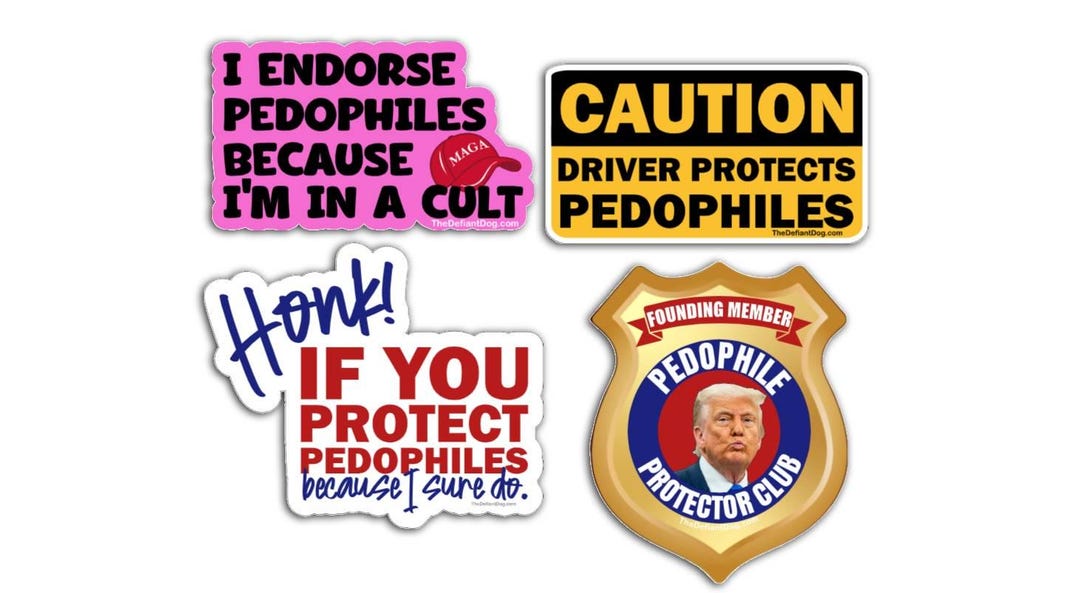Political Gag Gift 4-pack Magnet Set for MAGA Friends Family Anti Trump ...