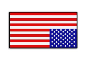Reversible Upside Down American Flag Sticker Pack, Magnet, or Vinyl Decal | Protest Flag Stickers | Political Distress Signal Art