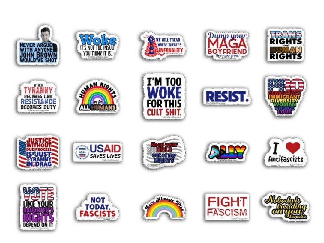 Democratic Rights Sticker Anti-trump Human Rights Sticker Pack, Magnet, or Vinyl Decal | Pro ...