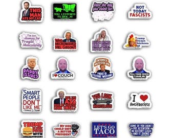 Funny Anti-Trump Sticker Pack, Magnet, or Vinyl Decal | Political Humor & Satire Variety Pack | Snarky Protest Stickers