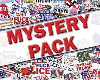 Anti-Trump Mystery Variety Sticker Pack | Random Political Protest & Activist Stickers | Variety Vinyl Decals