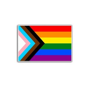 Progress Pride Flag Sticker Pack, Magnet, or Vinyl Decal: LGBTQ+ Inclusion