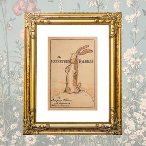 The Velveteen Rabbit Kunstdruck für das Kinderzimmer, digitaler Download, klassischer Druck für Leseratten, Bibliothek Design für Buchliebhaber, Vintage Buchkunst