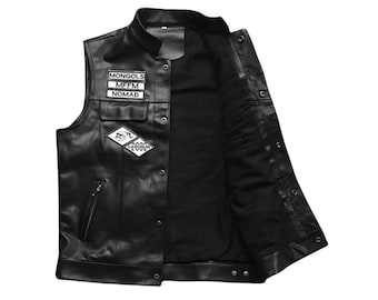 Mongols Nomad MC Leather Vest – Outlaw Biker Club Style With Back