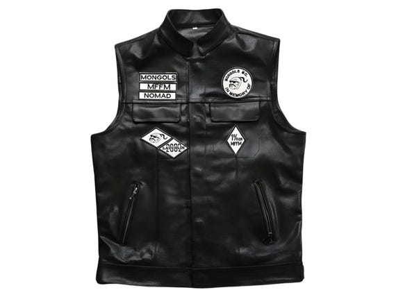 Mongols Nomad MC Leather Vest – Outlaw Biker Club Style With Back