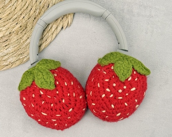 Sony Xm4 Headphone Covers | Fruit Design | Crochet Headphone Covers | Sony Xm5 Beats Bose SkullCandy Headphone Cover | Cute Headphone Cover