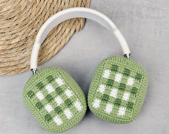 かぎ針編みのハンドメイドAirPods Max APMカバー、ヘッドホン