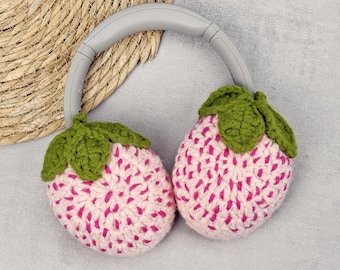 Sony Xm4 Headphone Covers | Fruit Design | Crochet Headphone Covers | Sony Xm5 Beats Bose SkullCandy Headphone Cover | Cute Headphone Cover