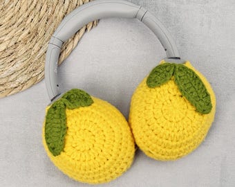 Sony Xm4 Headphone Covers | Fruit Design | Crochet Headphone Covers | Sony Xm5 Beats Bose SkullCandy Headphone Cover | Cute Headphone Cover