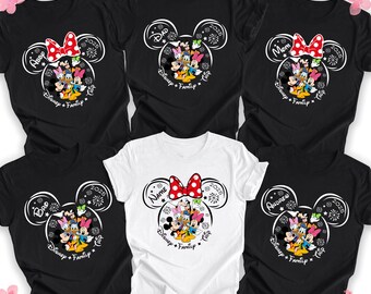 Personalized Disney Family Trip T-Shirts, Mickey & Friends 2025
