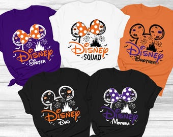 Custom Disney Halloween Squad Shirt, Family Matching Tees