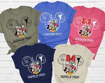 Magliette personalizzate per le vacanze in famiglia Disney, magliette abbinate per le vacanze di Topolino