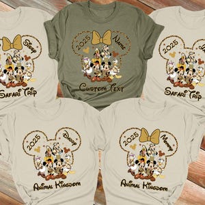 Personalized Disney Safari Trip Shirts, Custom Animal Kingdom Shirt, Safari Group Tees, Disney Family Matching Shirts, Birthday Safari Shirt