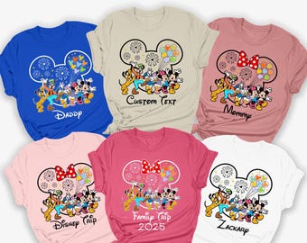 Personalized Disney Family Trip T-Shirt, Mickey and Friends Matching Tee