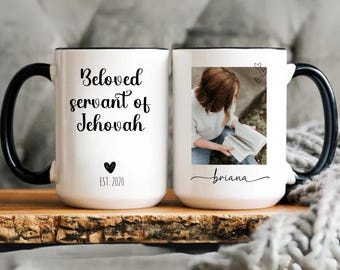 Personalized JW Baptism Gift Mug, Floral Design