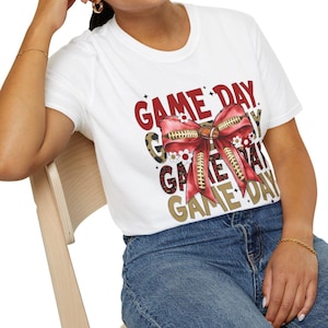 San Francisco 49ers Inspired &quot;Game Day&quot; T-Shirt, Football Tee, Team Spirit Shirt, Gift for Fans, San Francisco 49ers Inspired T-Shirt