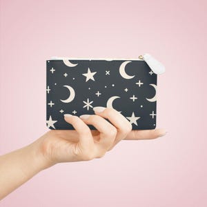 Mini Clutch Celestial | Estampa de Estrela e Lua | Perfeita para Festas, Viagens, Presentes, Festivais, Mini Clutch Estrelada